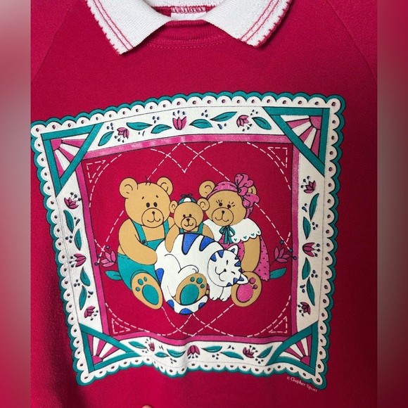VINTAGE Gopher sport collared teddy bear sweatshirt - Picture 3 of 6